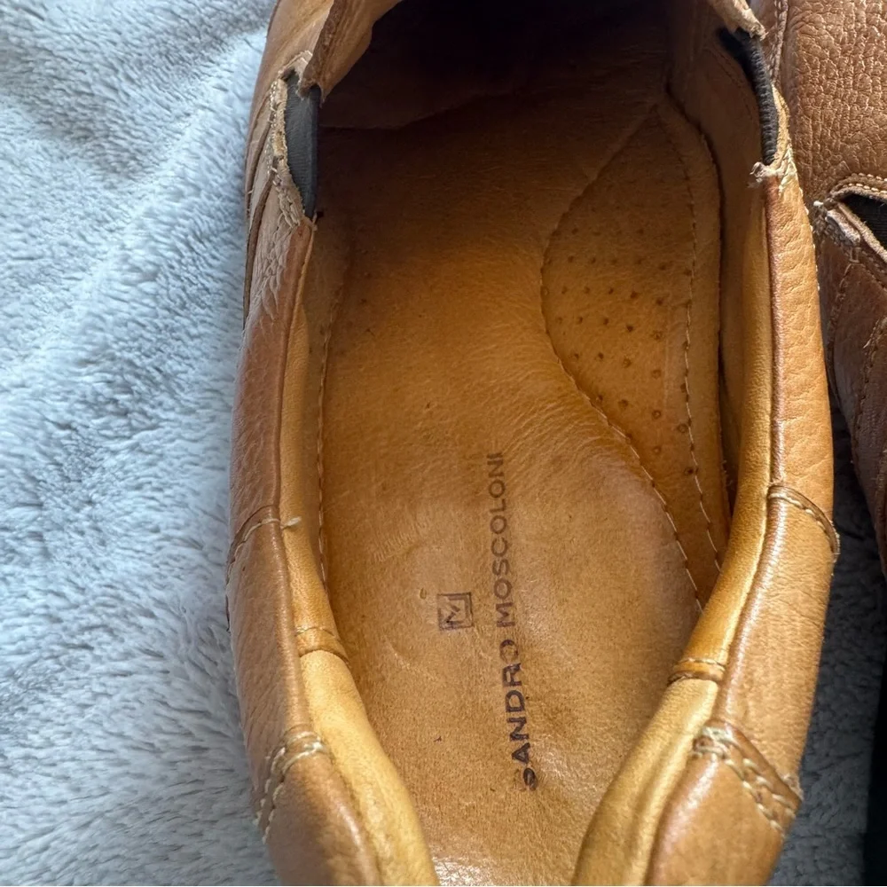 Sandro Moscoloni Men’s Leather Loafers Size‎ 11D | Tan Slip-On Shoes